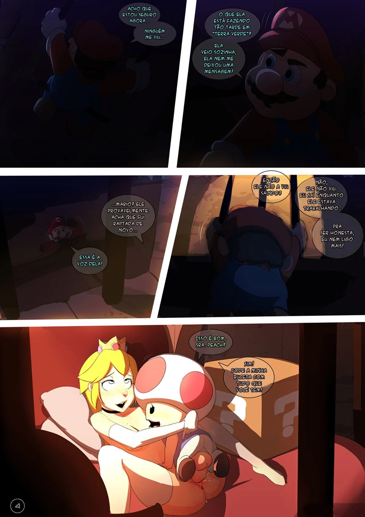 Desenhos porno em quadrinhos: Super Mario Bros e a Princesa – Gibi Pornô – PT Brasil