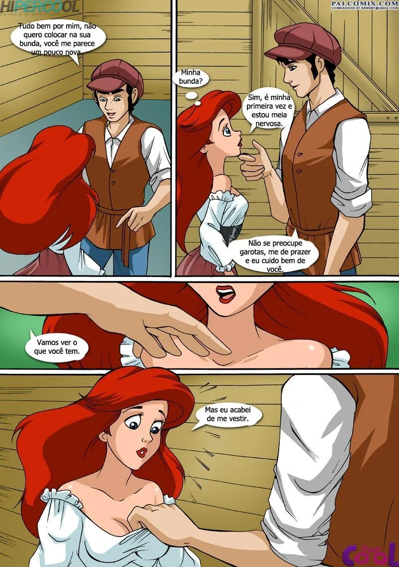 Disney quadrinhos eróticos Ariel trepando com velho insaciável – Disney Hentai – Traduzido