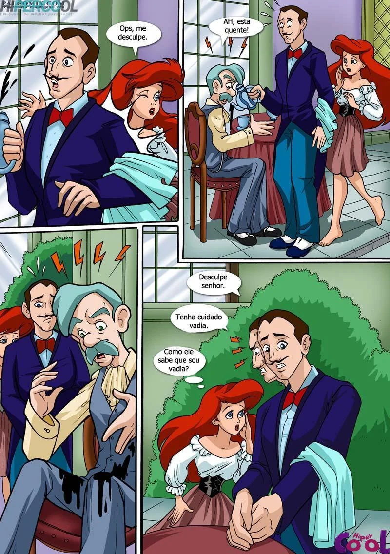 Disney quadrinhos eróticos Ariel trepando com velho insaciável – Disney Hentai – Traduzido