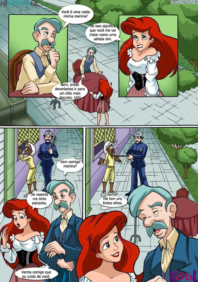 Disney quadrinhos eróticos Ariel trepando com velho insaciável – Disney Hentai – Traduzido