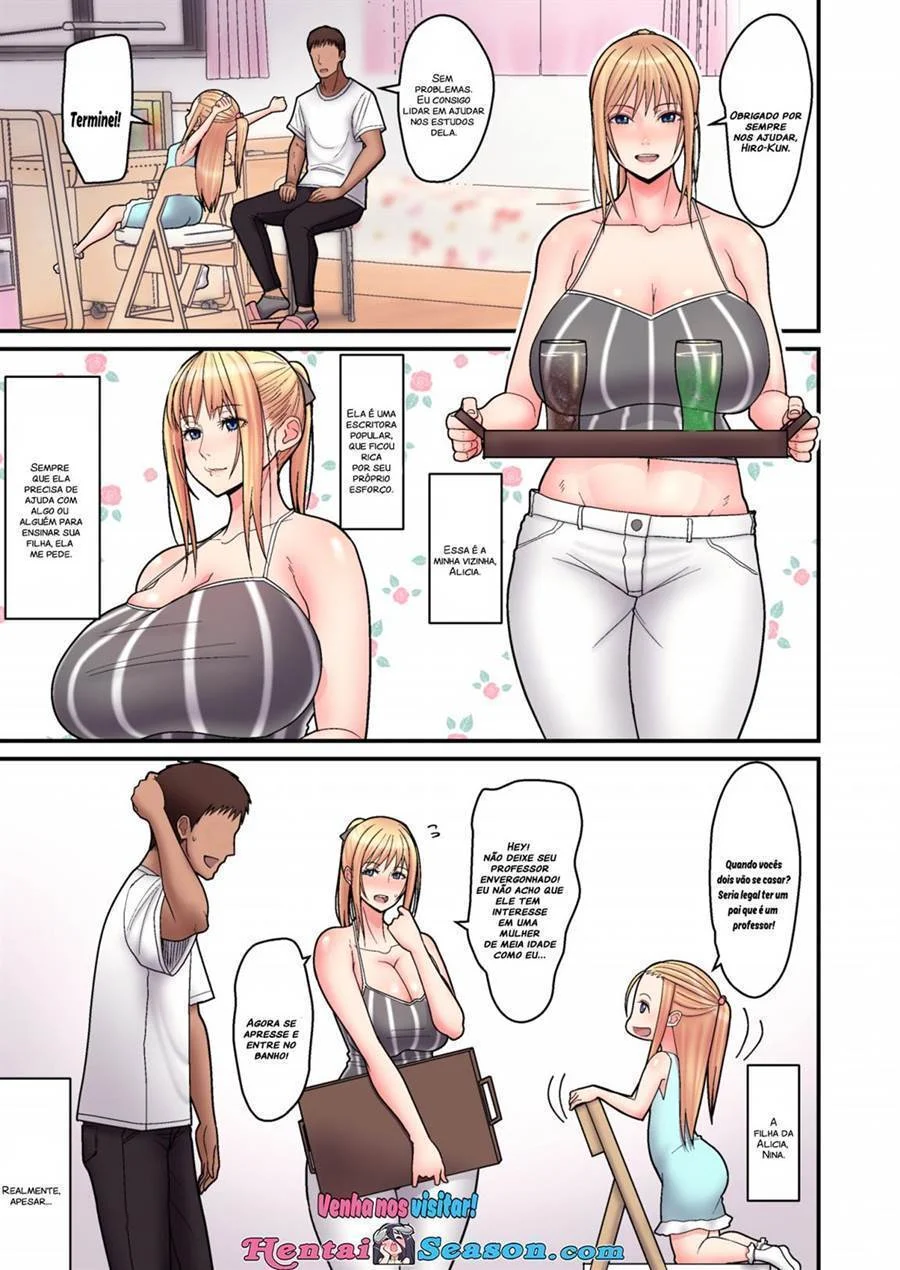 Doce amor com uma loira, mãe solteira – Manga Hentai – Quadrinho Original
